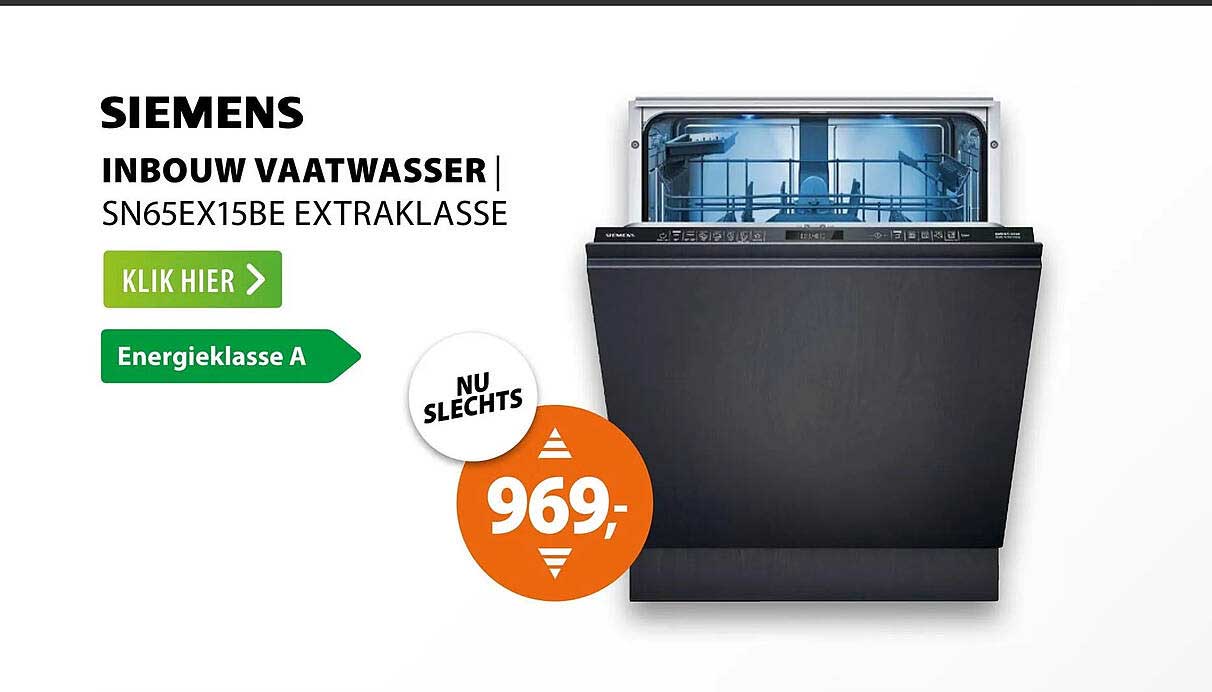 SIEMENS INBOUW VAATWASSER SN65EX15BE EXTRAKLASSE