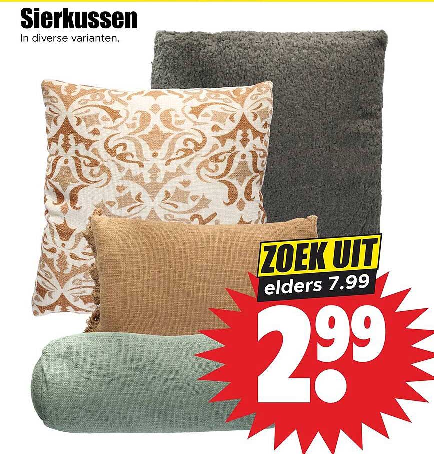 Sierkussen in diverse varianten, zoek uit