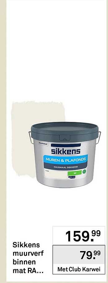 Sikkens muurverf binnen mat RA...