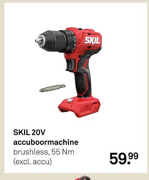 SKIL 20V accuboormachine brushless, 55 Nm (excl. accu)