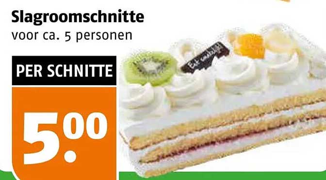 Slagroomschnitte voor ca. 5 personen PER SCHNITTE