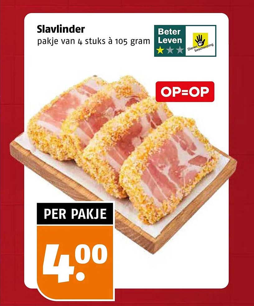 Slavlinder pakje van 4 stuks à 105 gram
