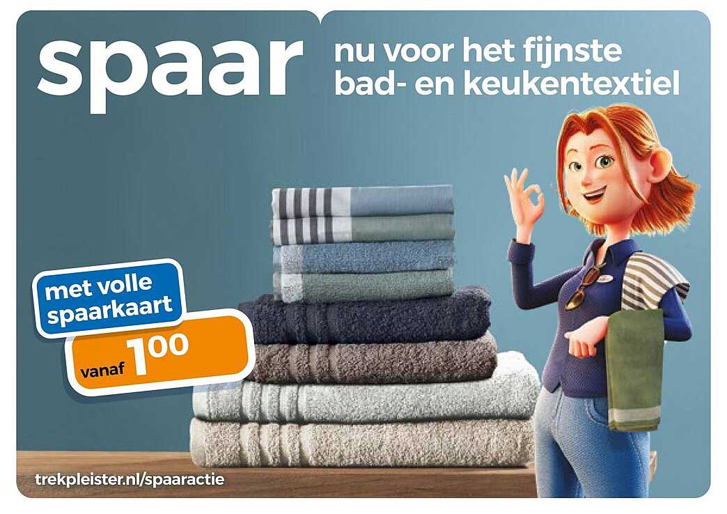 spaar nu voor het fijnste bad- en keuken textiel met volle spaarkaart