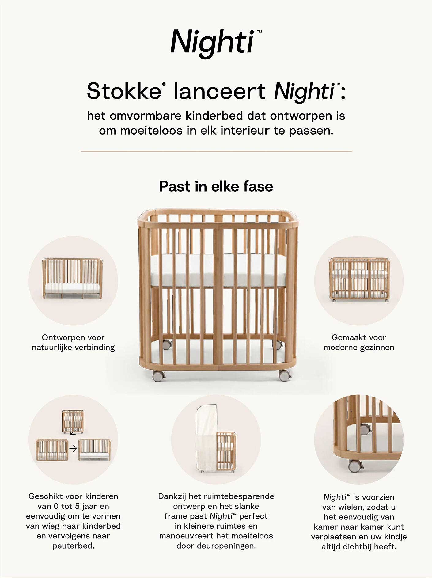 Stokke lanceert Nighti: het omvormbare kinderbed dat ontworpen is om moeiteloos in elk interieur te passen.