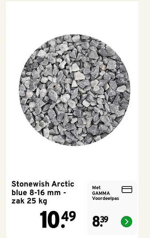 Stonewish Arctic blue 8-16 mm - zak 25 kg