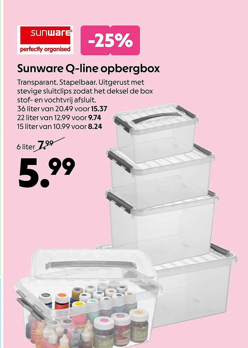 Sunware Q-line opbergbox -25%