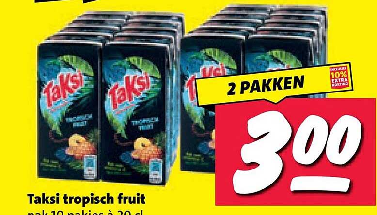 Taksi tropisch fruit 2 pakken inclusief 10% extra korting