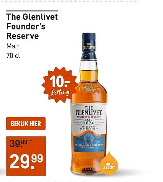The Glenlivet Founder’s Reserve Malt, 70 cl