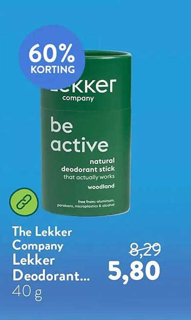 The Lekker Company Lekker Deodorant... 60% KORTING
