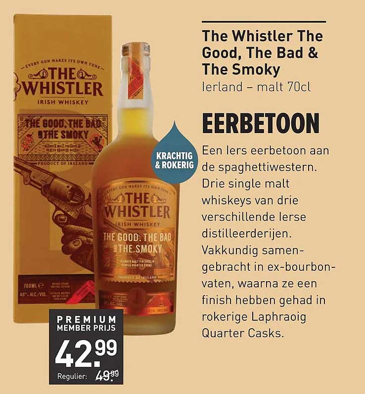 The Whistler The Good, The Bad & The Smoky Ierland - malt 70cl