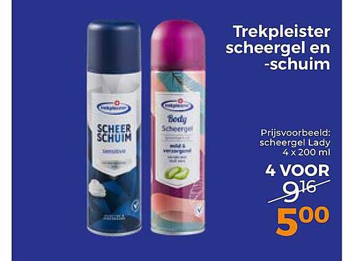 Trekpleister scheergel en -schuim
