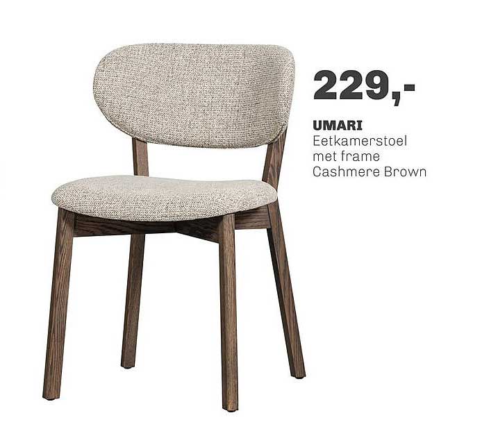 UMARI Eetkamerstoel met frame Cashmere Brown