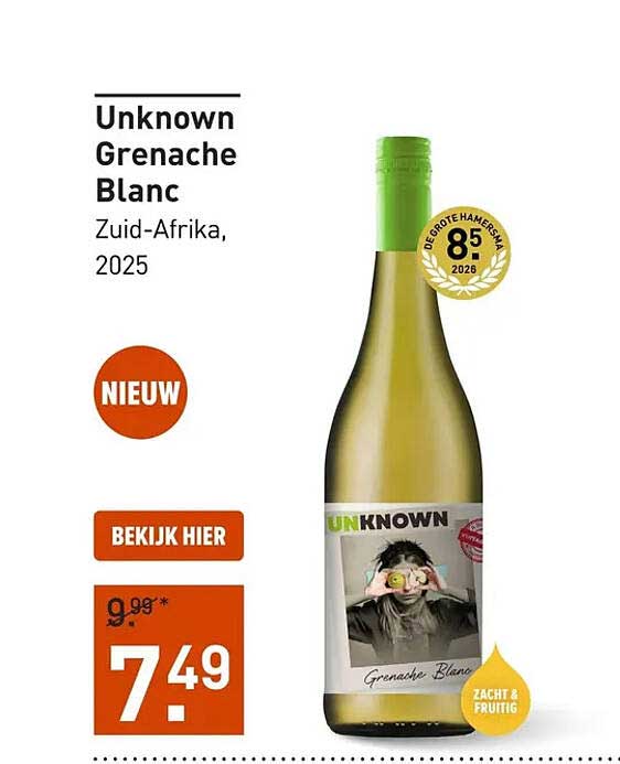 Unknown Grenache Blanc Zuid-Afrika, 2025