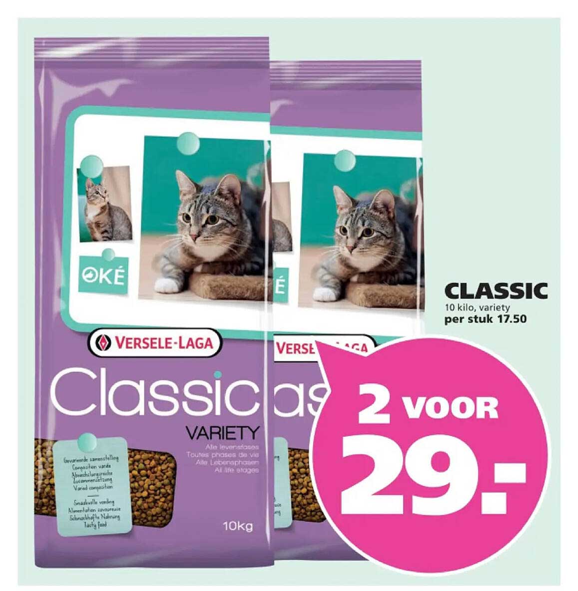 Versele-Laga Classic Variety 10 kilo, variety 2 voor 29,-