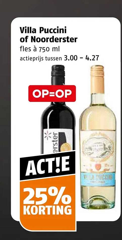 Villa Puccini of Noorderster fles à 750 ml 25% KORTING