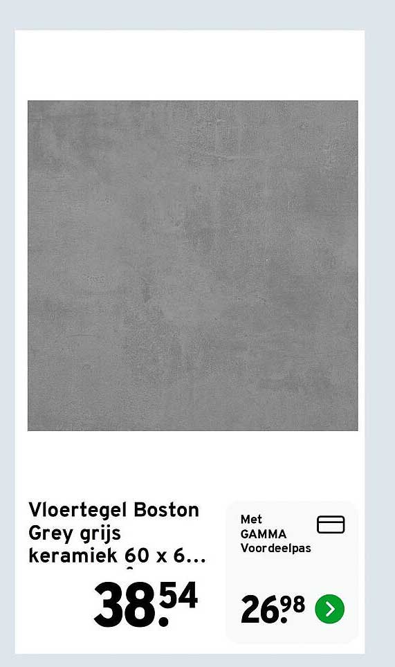Vloertegel Boston Grey grijs keramiek 60 x 6...