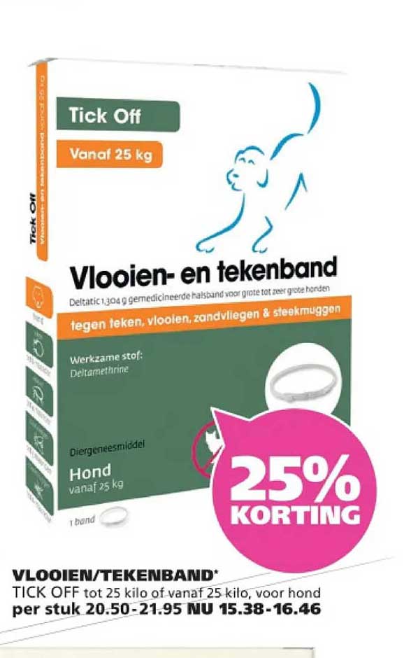 Vlooien- en tekenband 25% korting