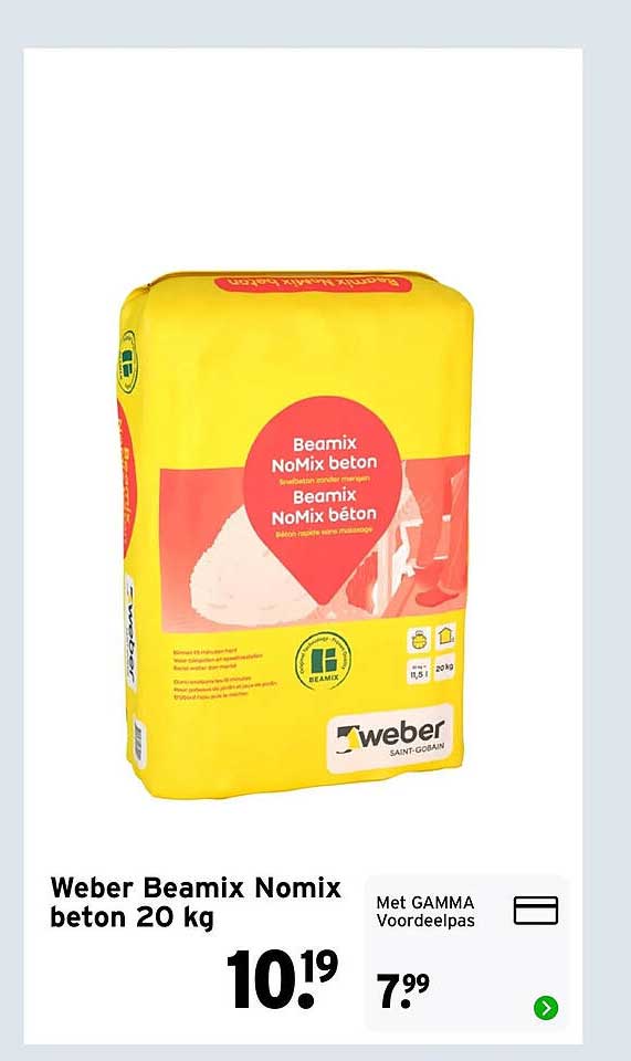 Weber Beamix Nomix beton 20 kg