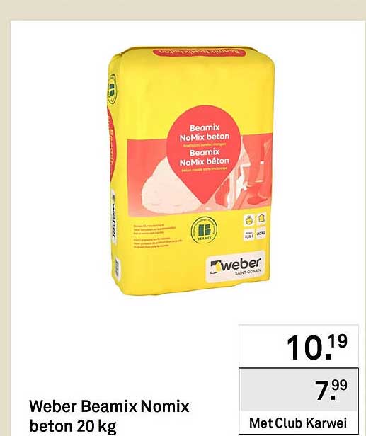 Weber Beamix Nomix beton 20 kg