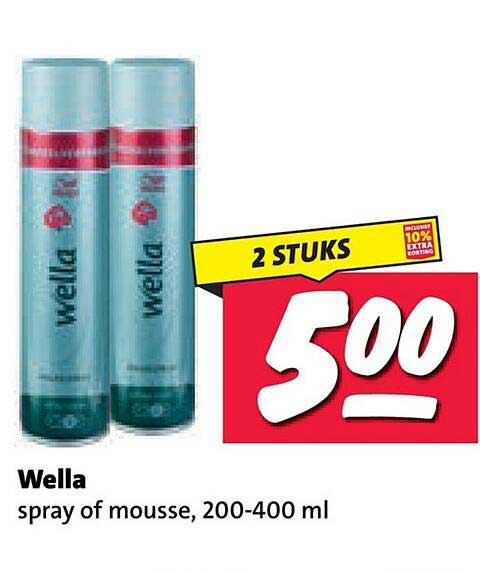 Wella spray of mousse, 200-400 ml 2 STUKS