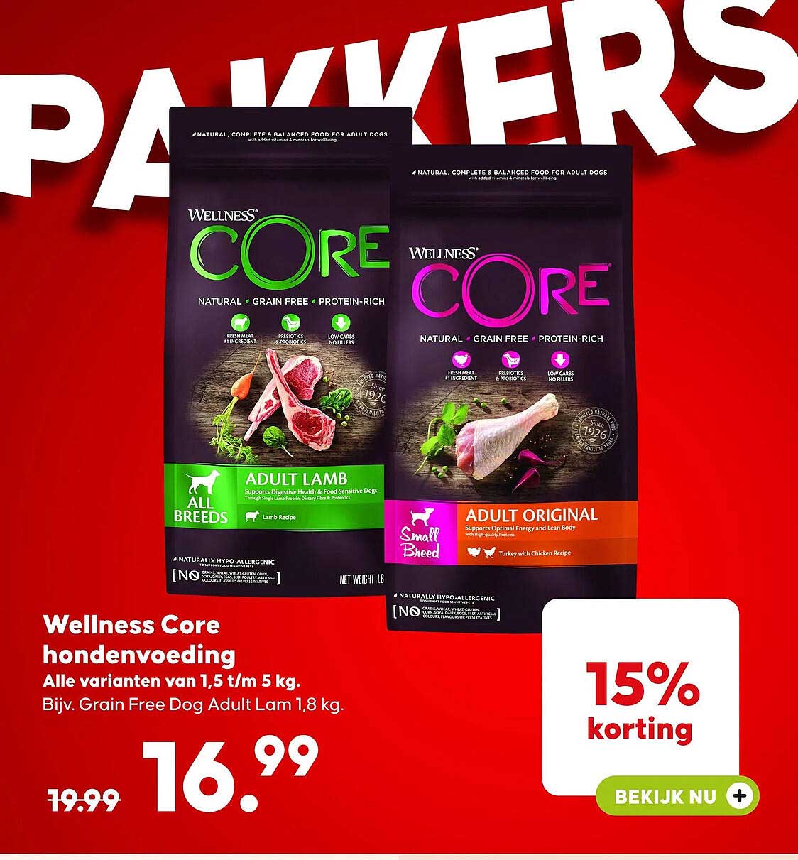 Wellness Core hondenvoeding 15% korting