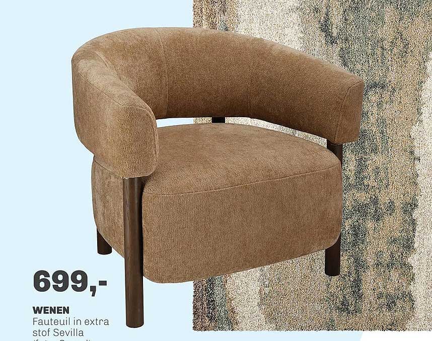 WENEN Fauteuil in extra stof Sevilla