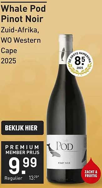 Whale Pod Pinot Noir Zuid-Afrika, WO Western Cape 2025