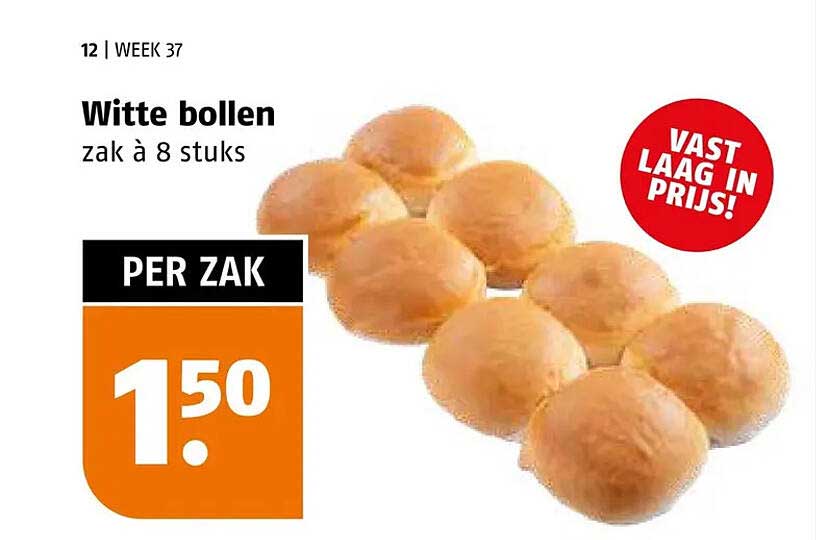 Witte bollen zak à 8 stuks