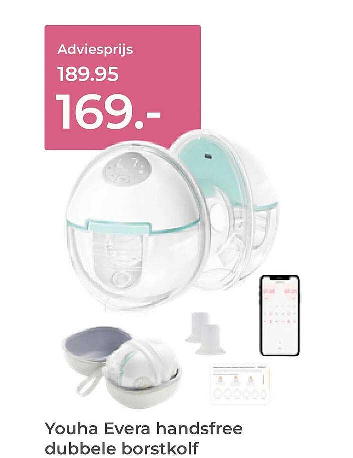 Youha Evera handsfree dubbele borstkolf