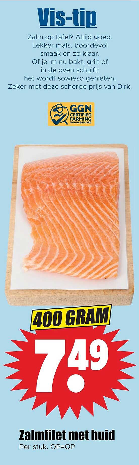 Zalmfilet met huid