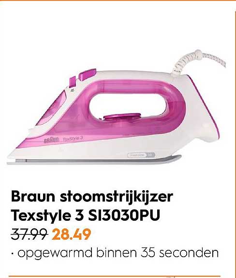 Braun stoomstrijkijzer Texstyle 3 SI3030PU