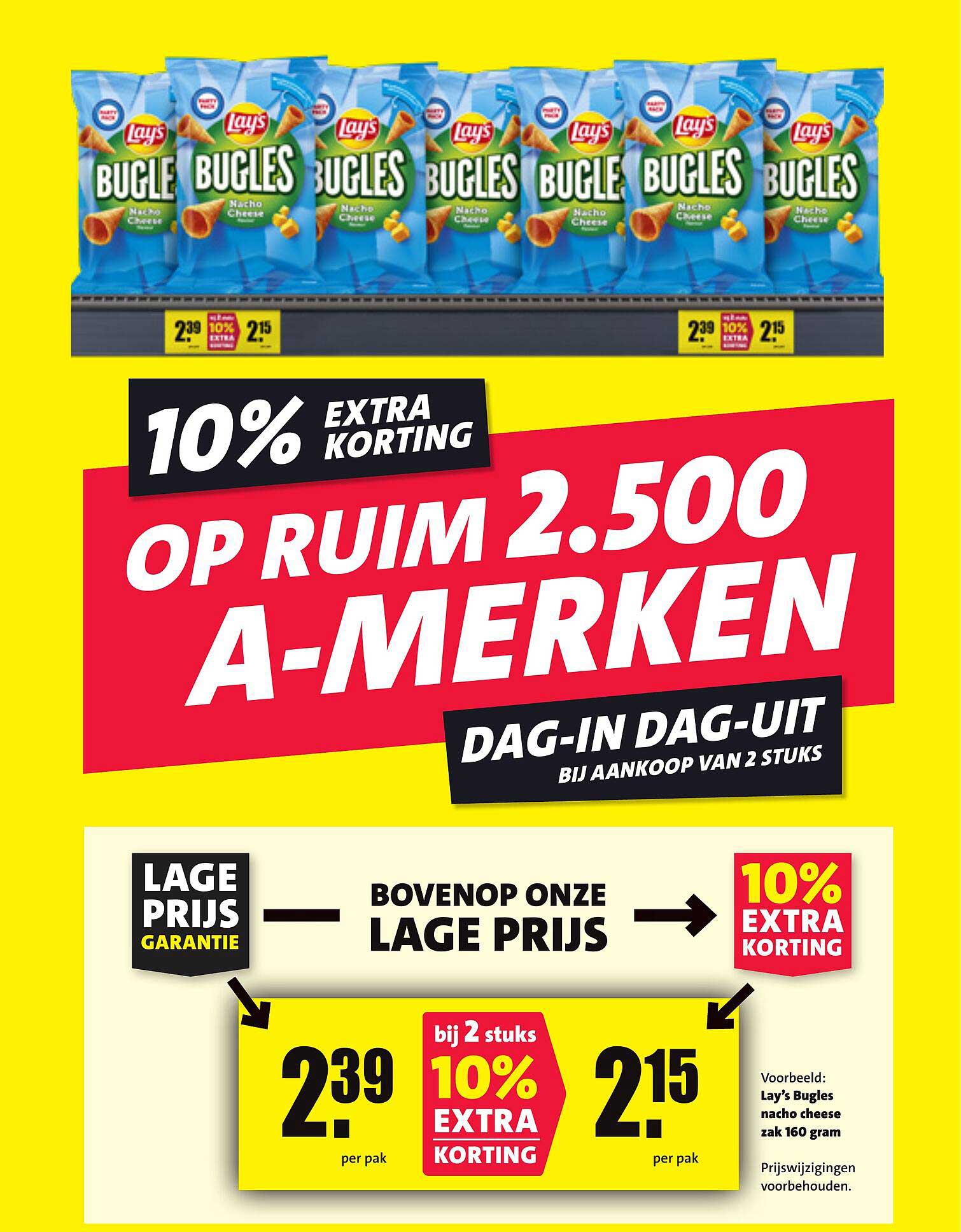 10% EXTRA KORTING OP RUIM 2.500 A-MERKEN