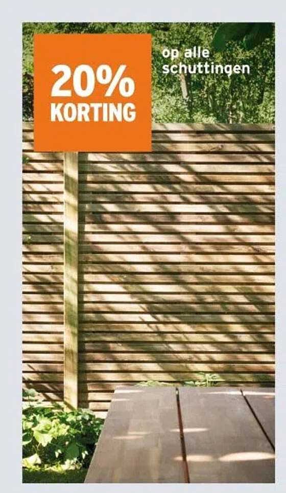 20% KORTING op alle schuttingen