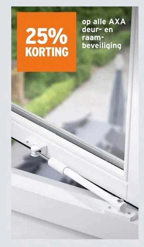 25% KORTING op alle AXA deur- en raambeveiliging