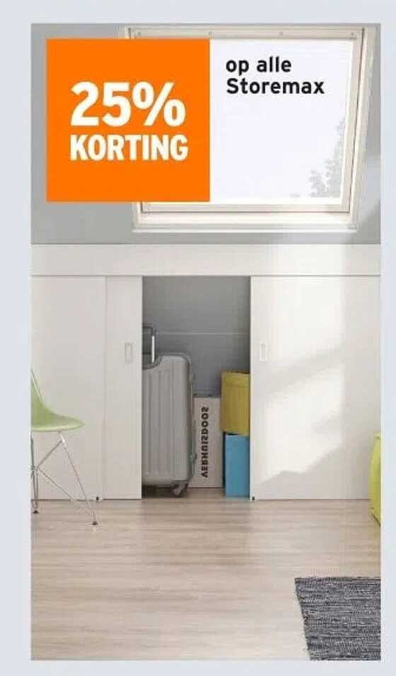 25% KORTING op alle Storemax