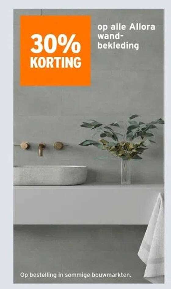 30% KORTING op alle Allora wand-bekleding