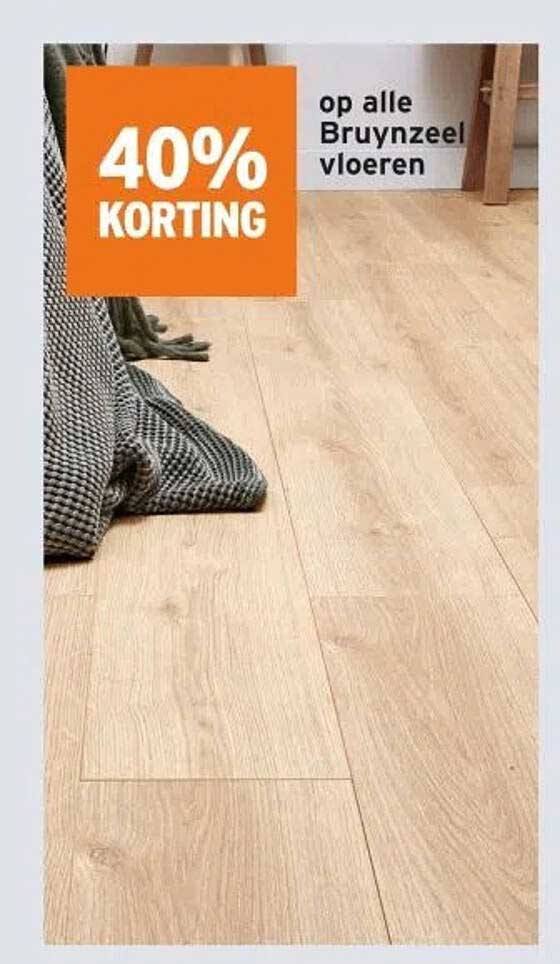 40% korting op alle Bruynzeel vloeren