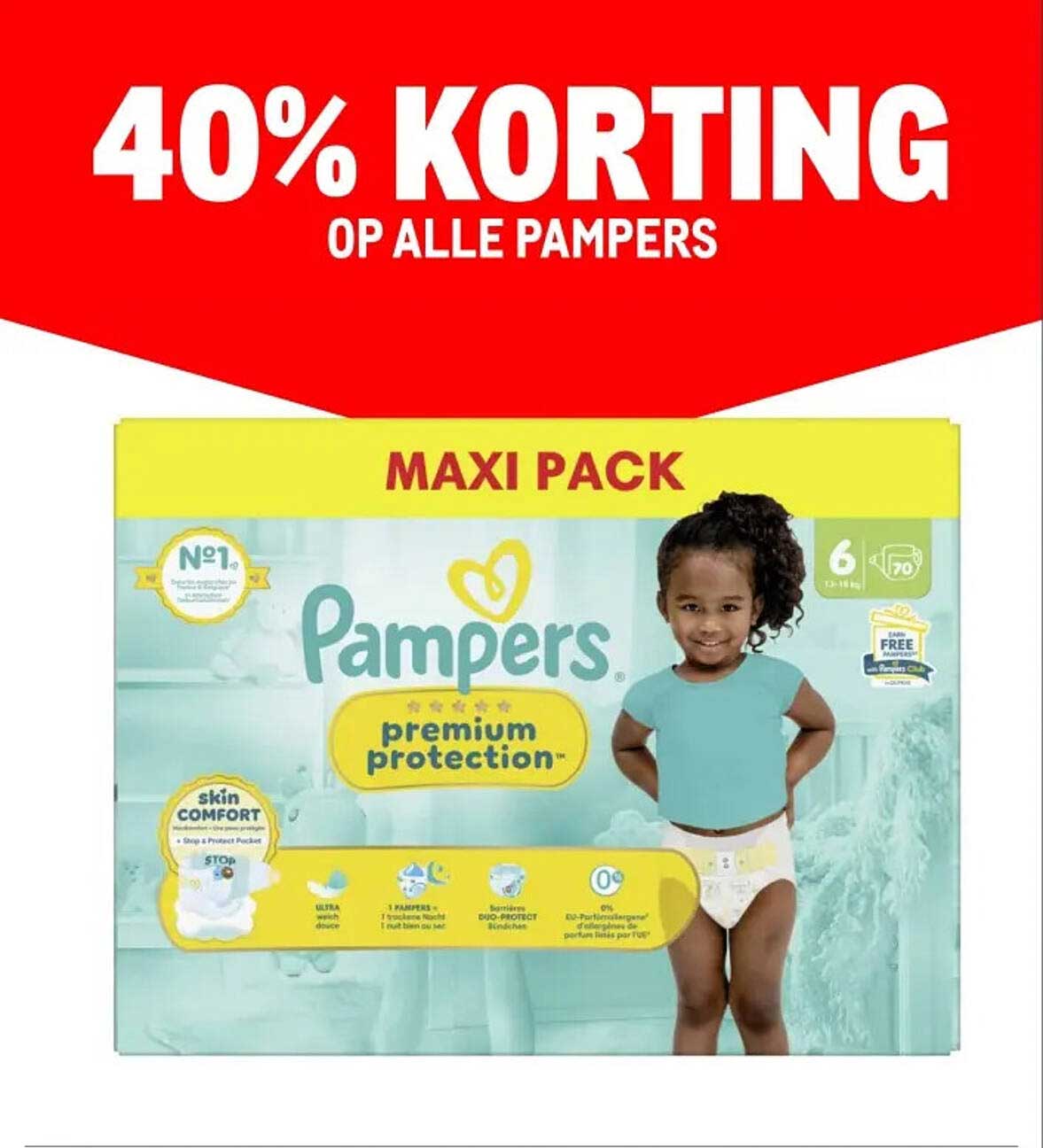 40% KORTING OP ALLE PAMPERS