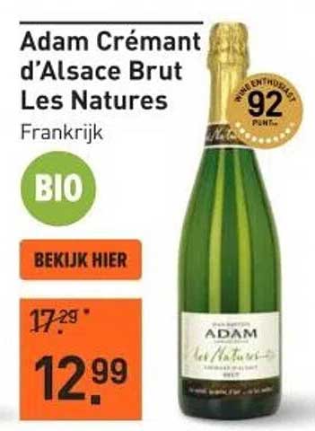 Adam Crémant d'Alsace Brut Les Natures