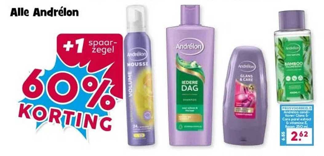 Alle Andrélon 60% Korting