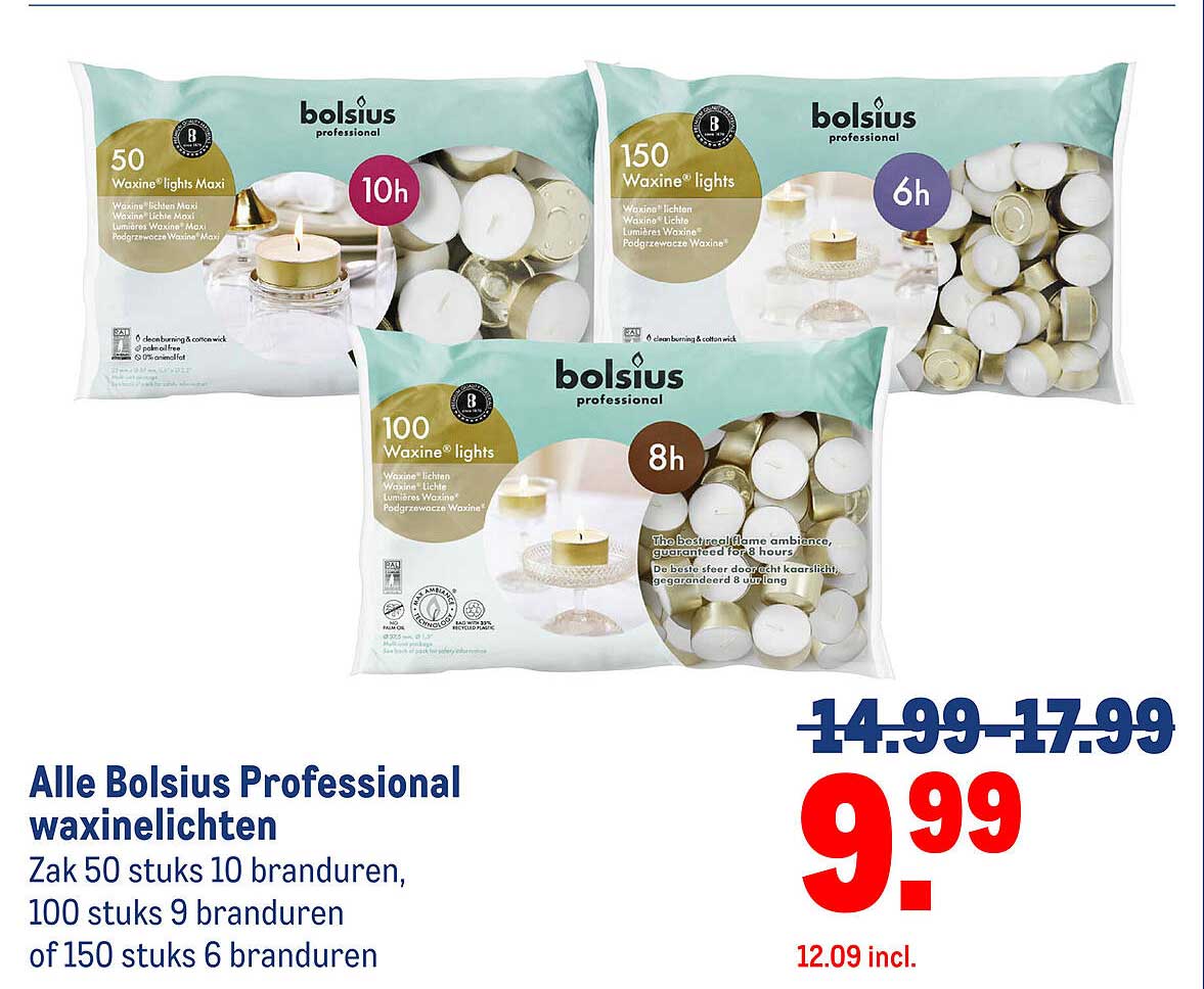 Alle Bolsius Professional waxinelichten