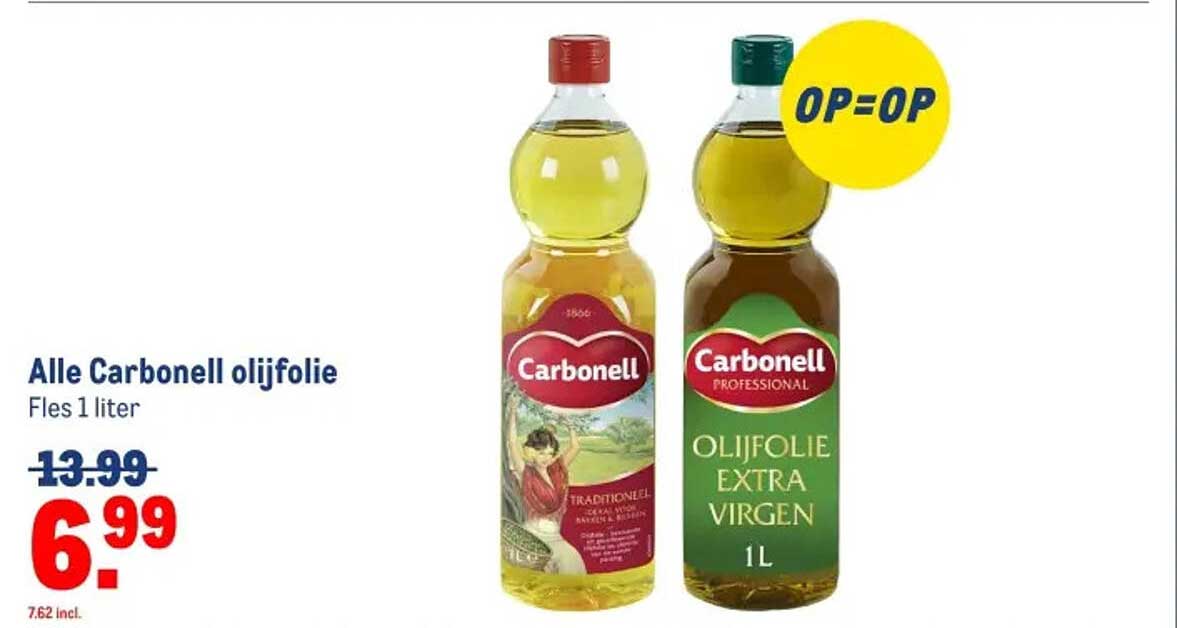 Alle Carbonell olijfolie Fles 1 liter