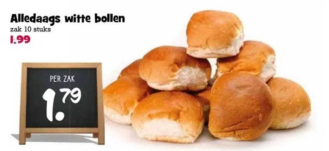 Alledaags witte bollen zak 10 stuks