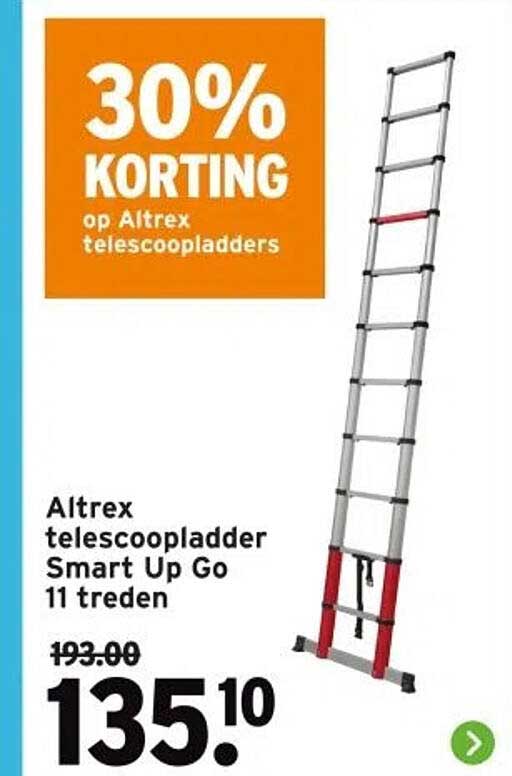 Altrex telescoopladder Smart Up Go 11 treden