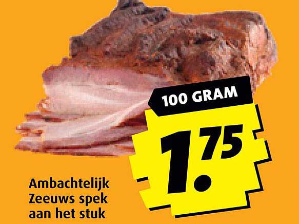 Ambachtelijk Zeeuws spek aan het stuk