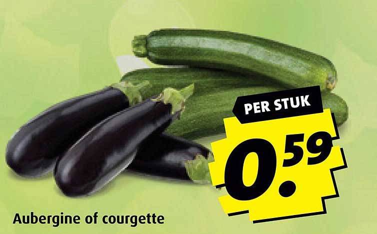 Aubergine of courgette