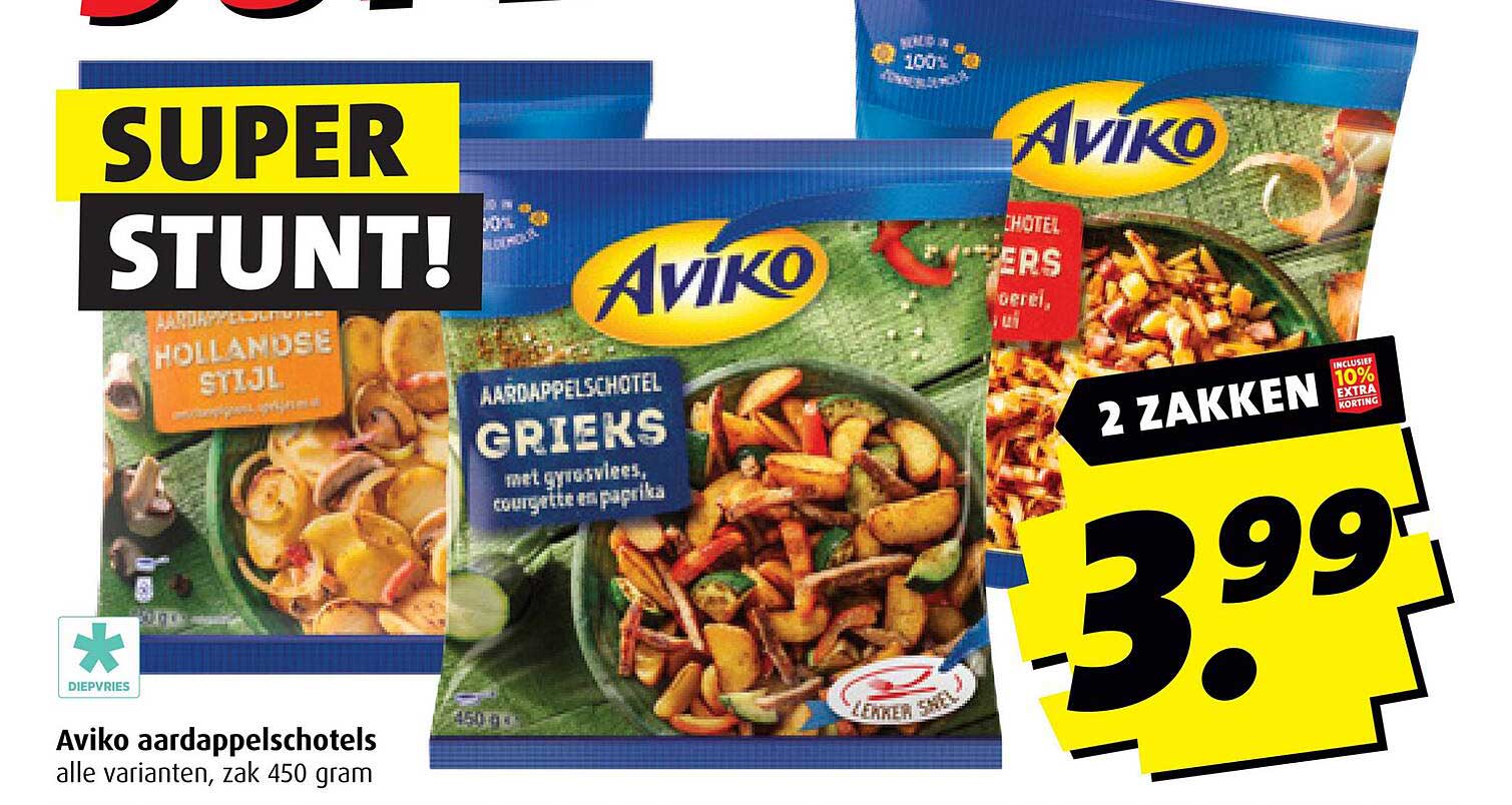 Aviko aardappelschotels
