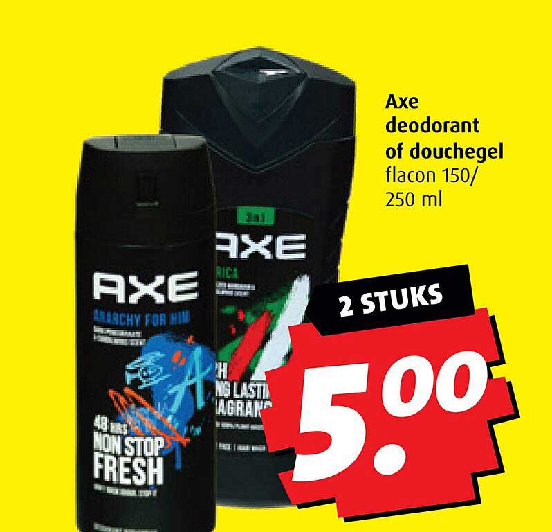 Axe deodorant of douchegel flacon 150/250 ml