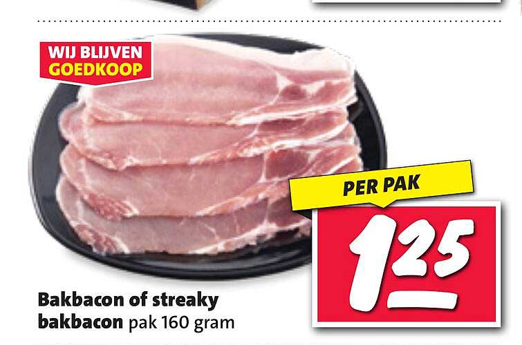 Bakbacon of streaky bakbacon pak 160 gram