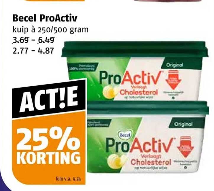 Becel ProActiv kuip à 250/500 gram